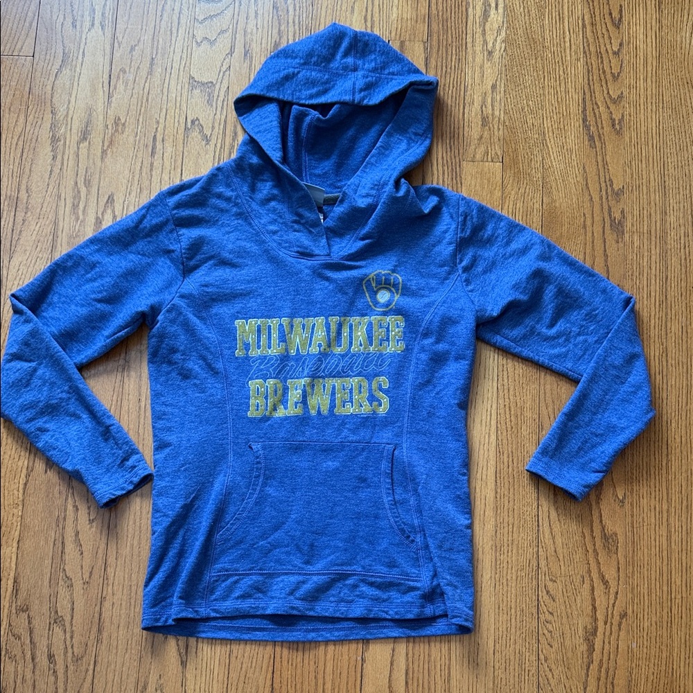 Anvil Blue Milwaukee Brewers Hoodie